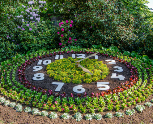 Blumenuhr, Stadtpark Hainichen
